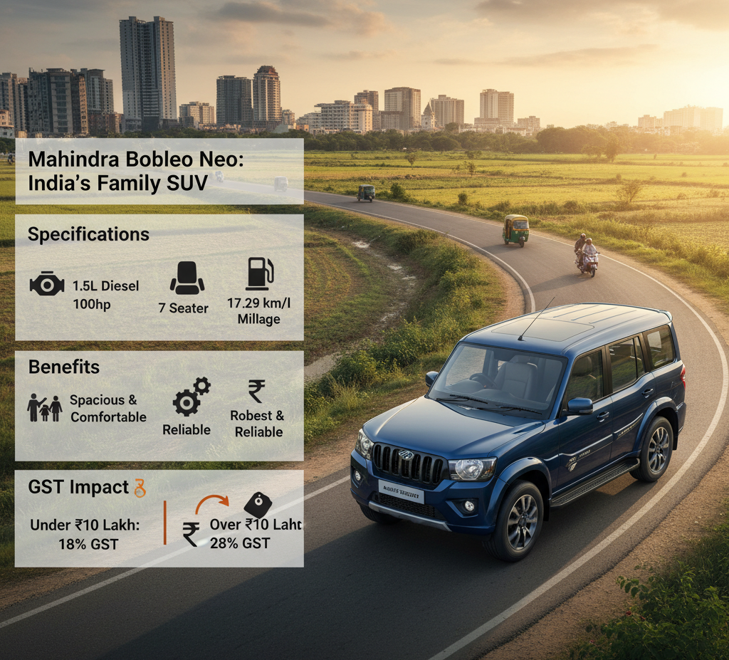 Mahindra Bolero Neo: Specifications, Benefits, and GST Impact for Indian Buyers